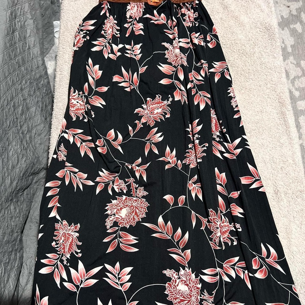 Jon & Anna Black and Pink Maxi Wrap Skirt